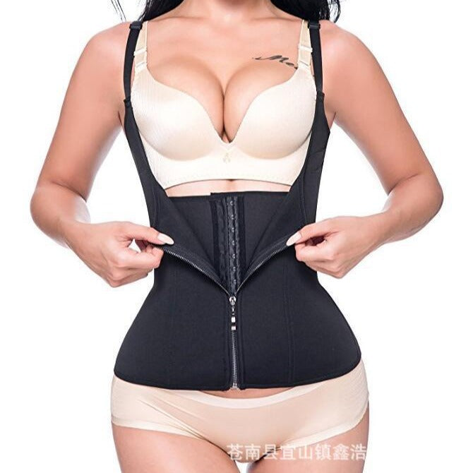 Women's Three-Row Buckle Corset Waist Belt Manufacturer Wholesale Shapewear Seamless High-Waist Tight-Fitting Body Shaping Waist Cincher