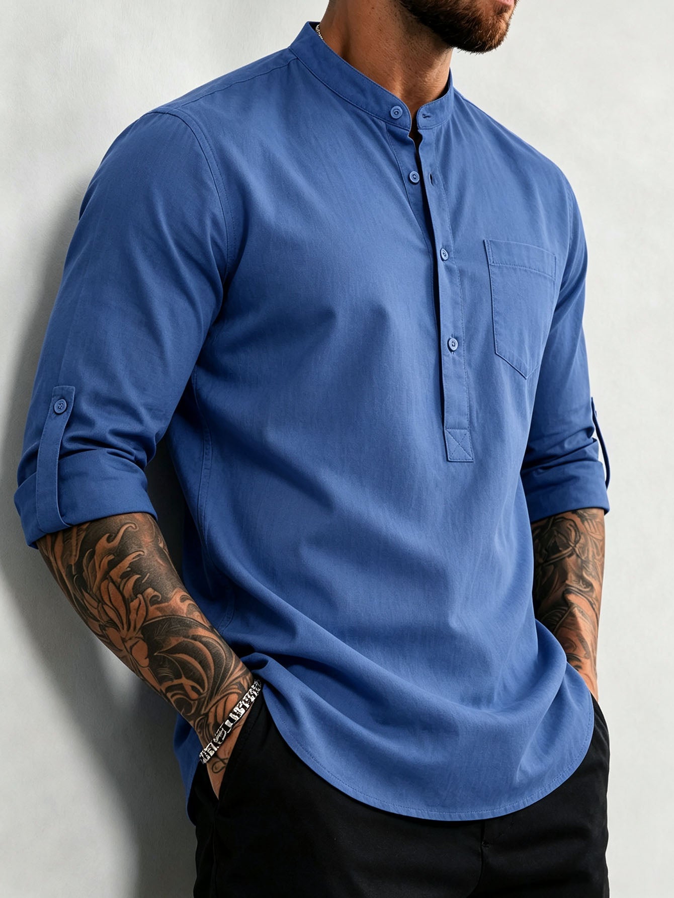 Men S 100 Cotton Mid Sleeve Shirt Built For The Outdoor Man
