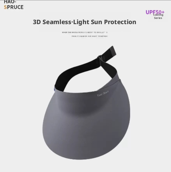 Traceless Sunscreen Hat-Dark Gray-1 Top