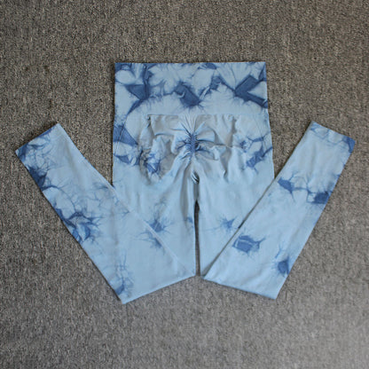 Women's Printed Tie-dye Seamless Skinny Yoga Pants