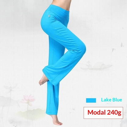 Womens Solid-Color Modal Yoga Pants