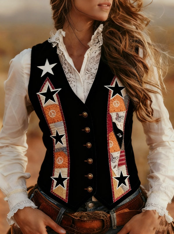 Casual Sleeveless V-neck Slim-fit Vest
