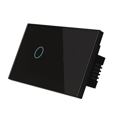 Smart RF Touch Light Switch (2-Gang) – Glass Panel Wall Switch with Remote/App Control
