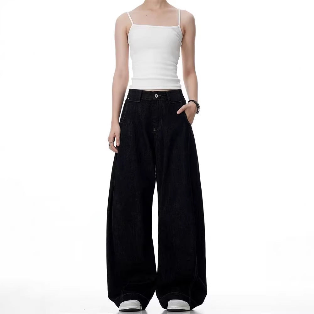 Trendy Solid-color Bootcut Jeans Relaxed Fit For Spring And Autumn
