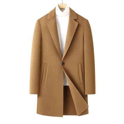 Autumn And Winter Men's Wool Double-faced Overcoat