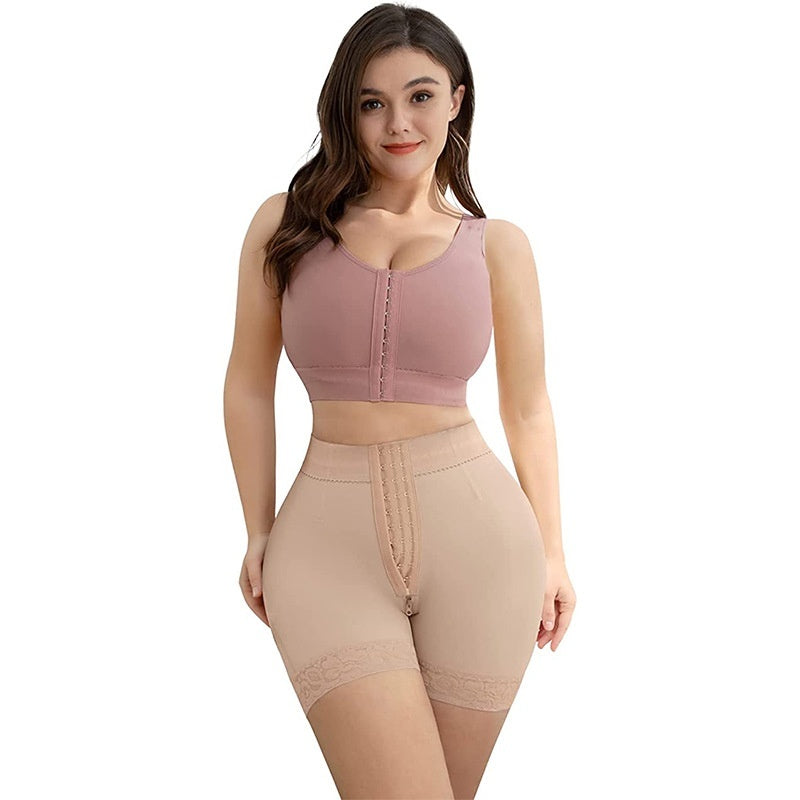 Hip Lifting Abdominal Pants with Zipper
