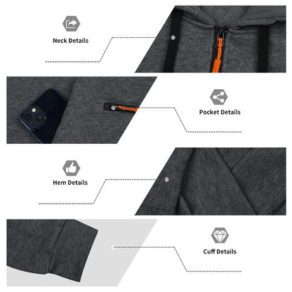 New Arrival European Size Half-Zip Multi-Pocket Casual Loose Sports Pullover Hoodie For Cross-Border Foreign Trade, Amazon Listing