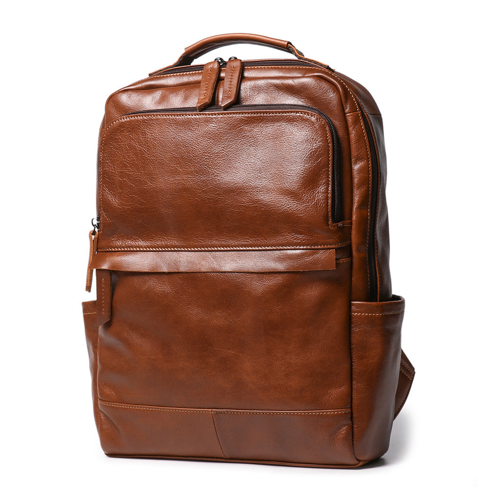 Retro-style New Arrival Mens Full-grain Leather Backpack
