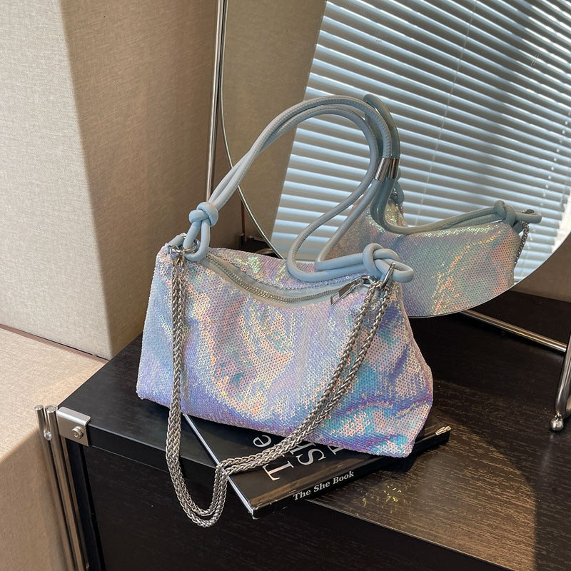 Womens Single-shoulder Underarm Bag And Chain Crossbody Bag