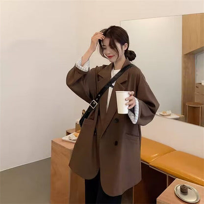 Fashionable Chic Loose-fit Preppy-Style Blazer For Women