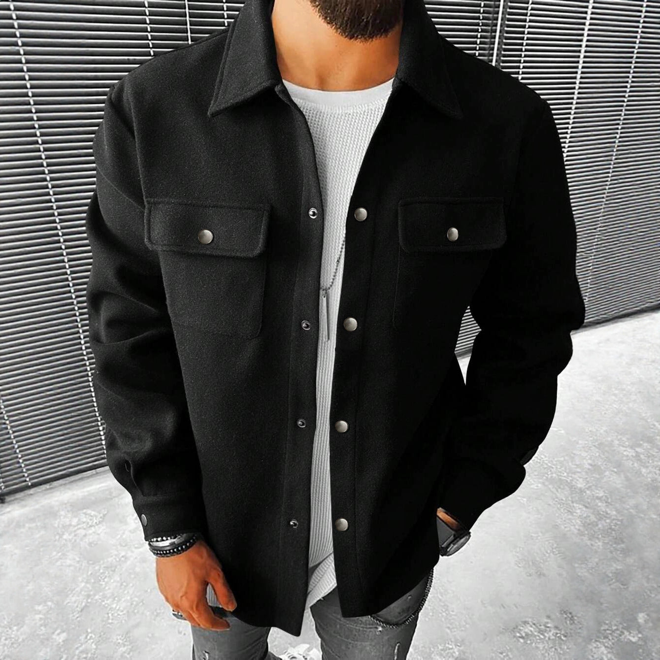 Men's Lapel Loose-fitting Coat Corduroy Jacket