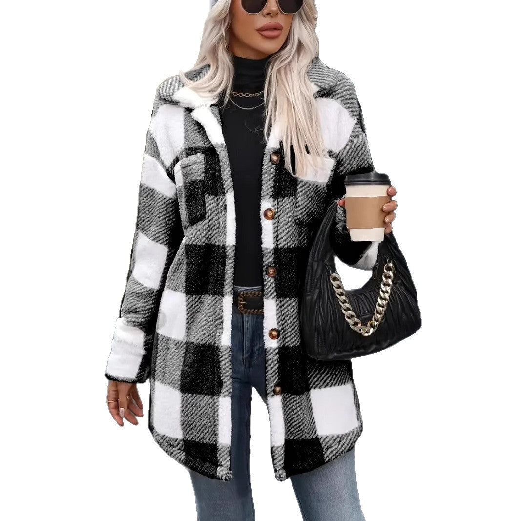 Womens Elegant Faux Fur Coat