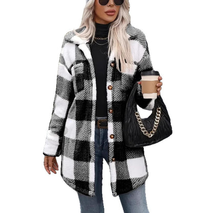 Womens Elegant Faux Fur Coat
