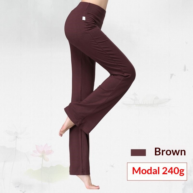 Womens Solid-Color Modal Yoga Pants