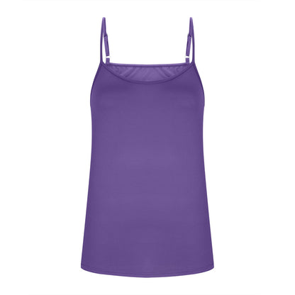 2025 Cross-border Europe And America Amazon New Summer Women's Milk Silk V-neck Adjustable Thin Shoulder Strap Vest Women