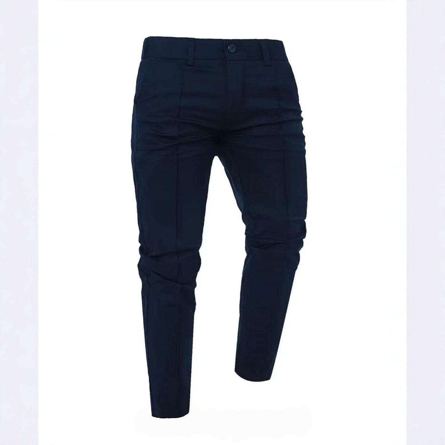 Mens Slim-fit Casual Pants Solid Color