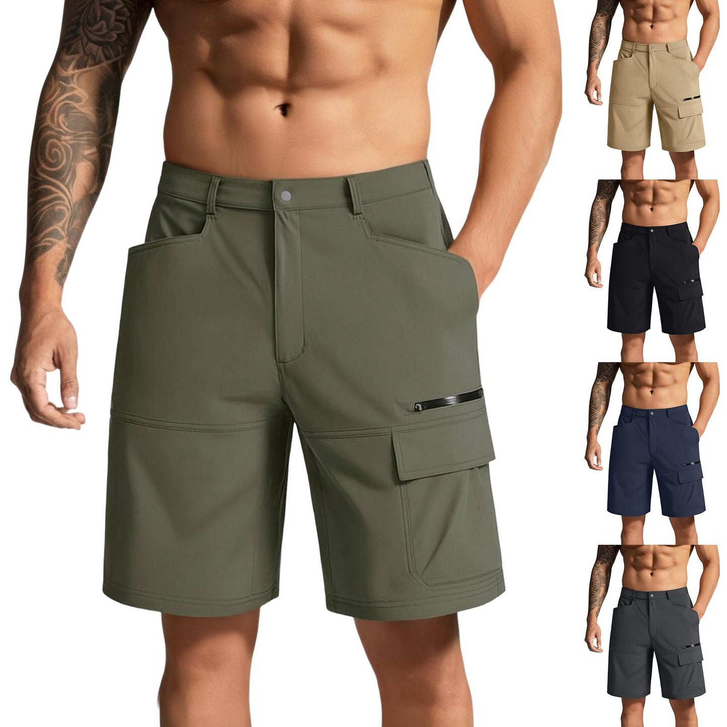 Cross-Border Foreign Trade, Popular New Men's Summer Work Shorts With Multiple Pockets, Outdoor Travel Pants, Wholesale In Stock