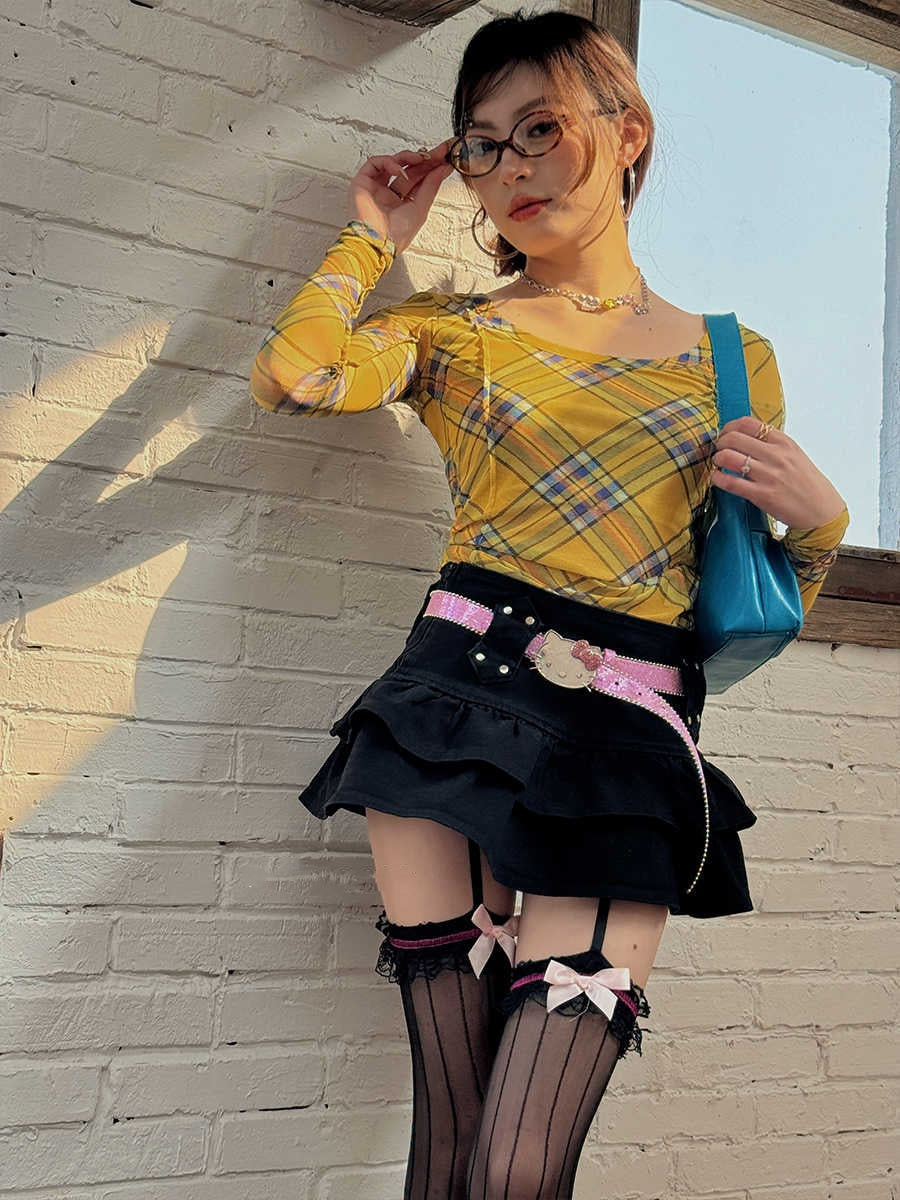 Womens Versatile Casual Striped Lace-trimmed Socks