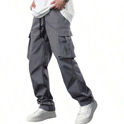 Men's Leisure Cargo Drawstring Pants