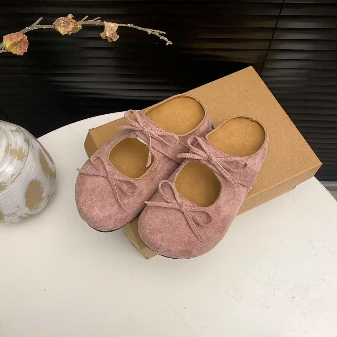 Women's Shoes Bow Flat Pumps Women's Low-cut Fashion