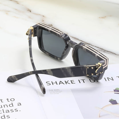 Millionaire Same Style Sunglasses For Men, Fashionable Internet Celebrity Sunglasses For Women, High-End Glasses, Square Frame Sunglasses, Cross-Border