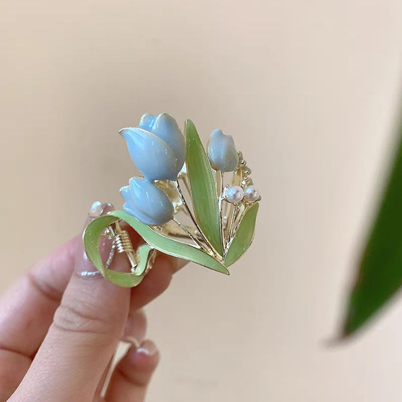 Tulips High Ponytail Hair Claws Women's Headband