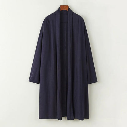 Men's Mandarin-collar Mid-length Trench Coat