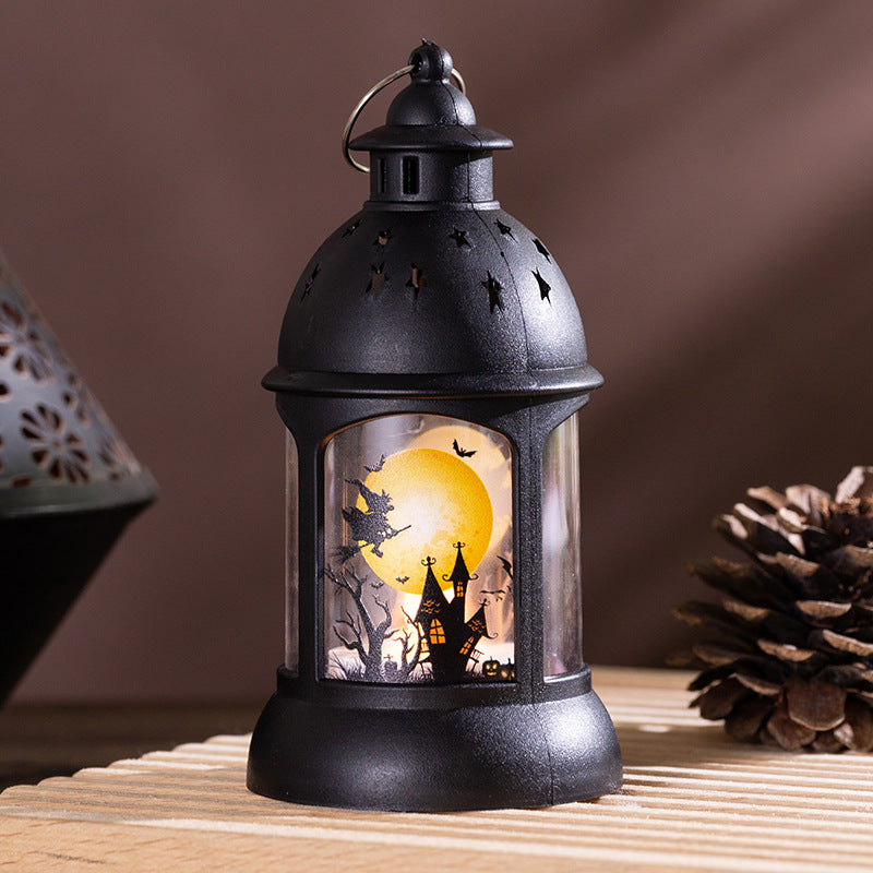 Halloween Decoration Pumpkin Lamp Portable Halloween Castle Wind Lamp Halloween Pendant Party Decoration Props