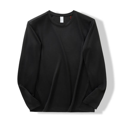 Lightweight Quick Dry Long Sleeve Crew Neck Shirts For Men, Breathable Athletic Tee For Fitness, Running, Travel, Hiking, Casual Daily Spring & Autumn Outfit