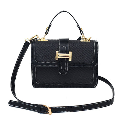 High-end Textured Contrast-color Small Versatile Crossbody Fashionable Petite Tote Bag