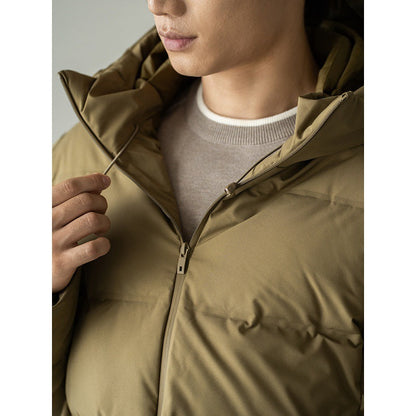 Mens Short Hooded Down Jacket Windproof Waterproof And Warm Coats