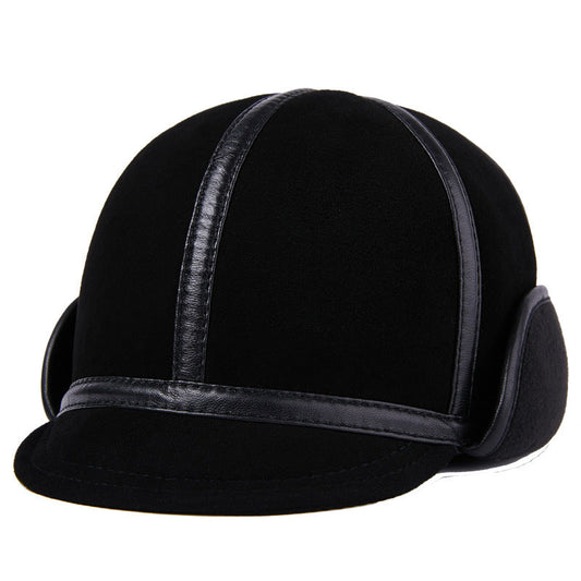 Casual Leather Men's Winter Sheepskin Thermal Hat