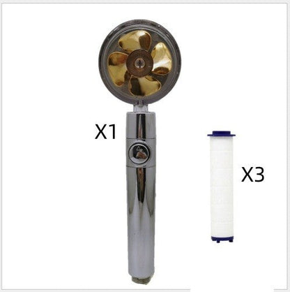 Turbo Propeller Shower Head Handheld High Pressure
