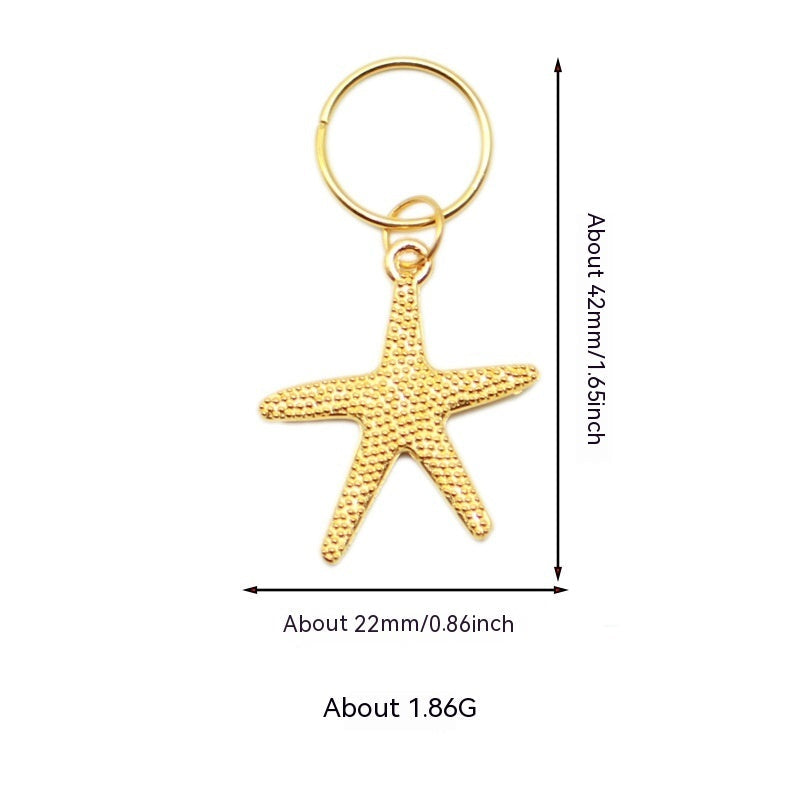 XINGX Lightning Shell Hair Ring with Small Pendant