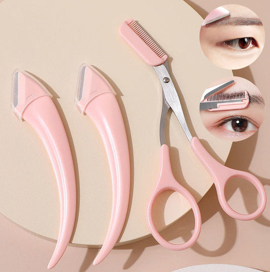 Curved Eyebrow Trimming Knife
