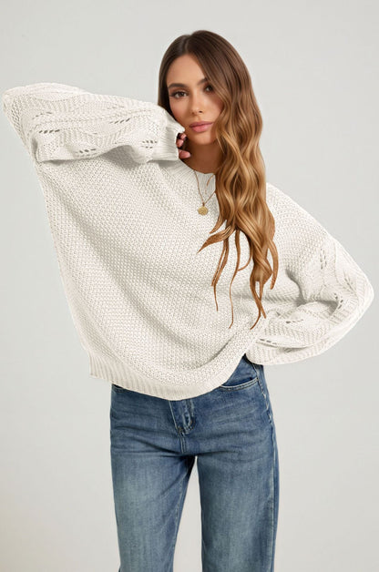 Arrival Womens Solid-color Pullover Sweater