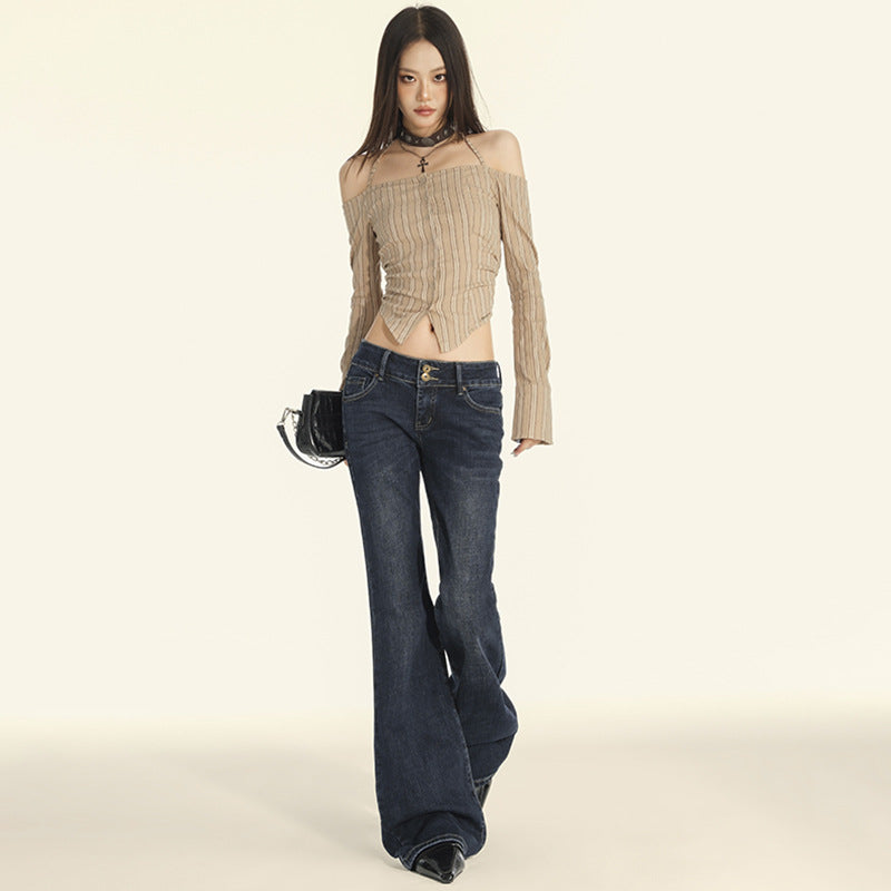 American-style Retro Chic Womens Jeans