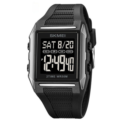 Lightweight Waterproof And Luminous Square Electronic Sports Watcha Classic And Stylish Choice