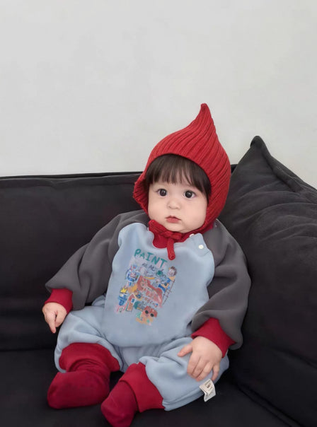 Color-block Raglan Hoodie For Parents And Kids Versatile And Easy To Style