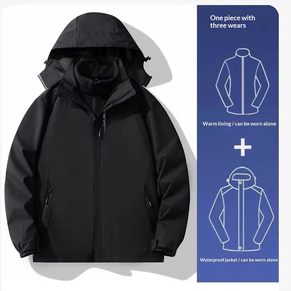 Womens AutumnWinter 3-in-1 Outdoor Hardshell Jacket