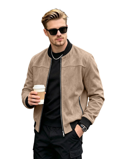 European And American Cross-border EBay Men's Spring And Autumn Suede Pilot Jacket, Foreign Trade Motorcycle Coat, American Baseball Jacket