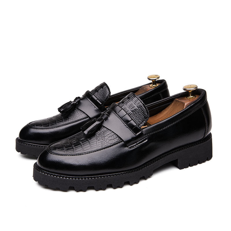 Casual And Stylish Men's Business Formal Shoes With Retro British Style And Tassel Leather Shoes