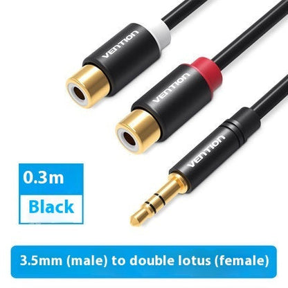 Audio Cable 3.5mm Revolving Double Lotus Head