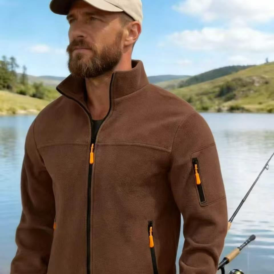 Mens Outdoor Casual Fleece Jacket Warm-Keeping Jacket