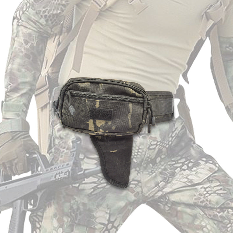 Outdoor Tactical Waist Pouch With Hidden Holster Multi-Functional Expandable Storage Bag