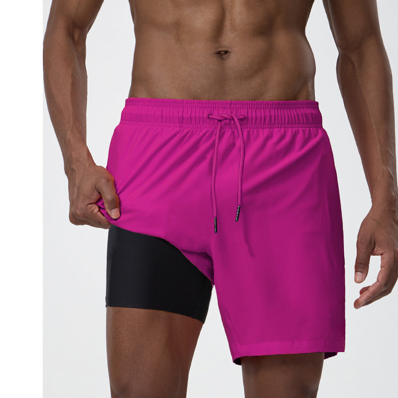 European And American Men's Sports Shorts, Outdoor Running Pants, Men's Fitness Training Pants, Moisture-Absorbent, Quick-Drying Loose Shorts