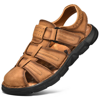 Mens Closed-toe Sandals Outdoor Hiking Shoes With Durable Soft Soles For The Beach