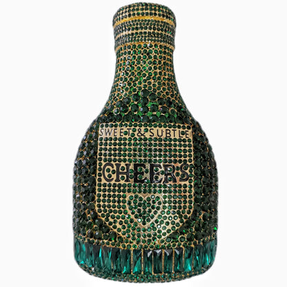Champagne Bottle Rhinestone Evening Clutch Women's Bag