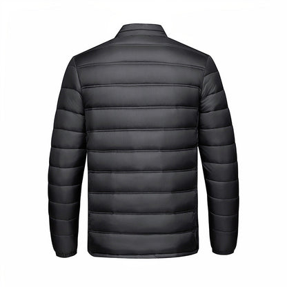 Mens Warm StandUp Collar Zippered CottonPadded Jacket