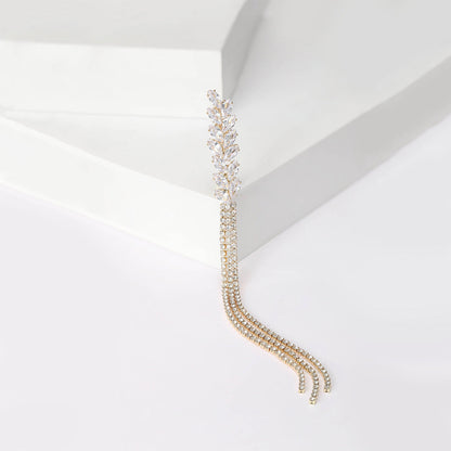 European And American Rhinestone Wheat Chain Brooch